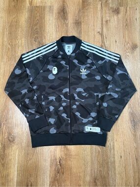 Bape adidas Black Track Jacket